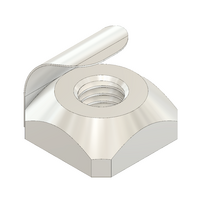 MODULAR SOLUTIONS STAINLESS STEEL FASTENER<br>M6 SQUARE NUT W/POSITION FIX